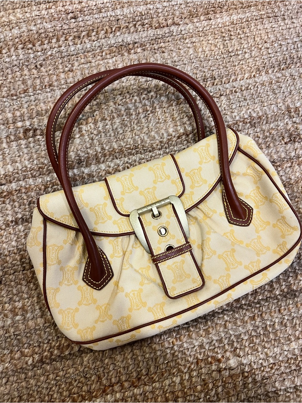 Vintage Céline Macadam Buckle Bag | Rare Top Handle